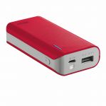 Външна батерия, TRUST Primo Power Bank 4400 Portable Charger - red